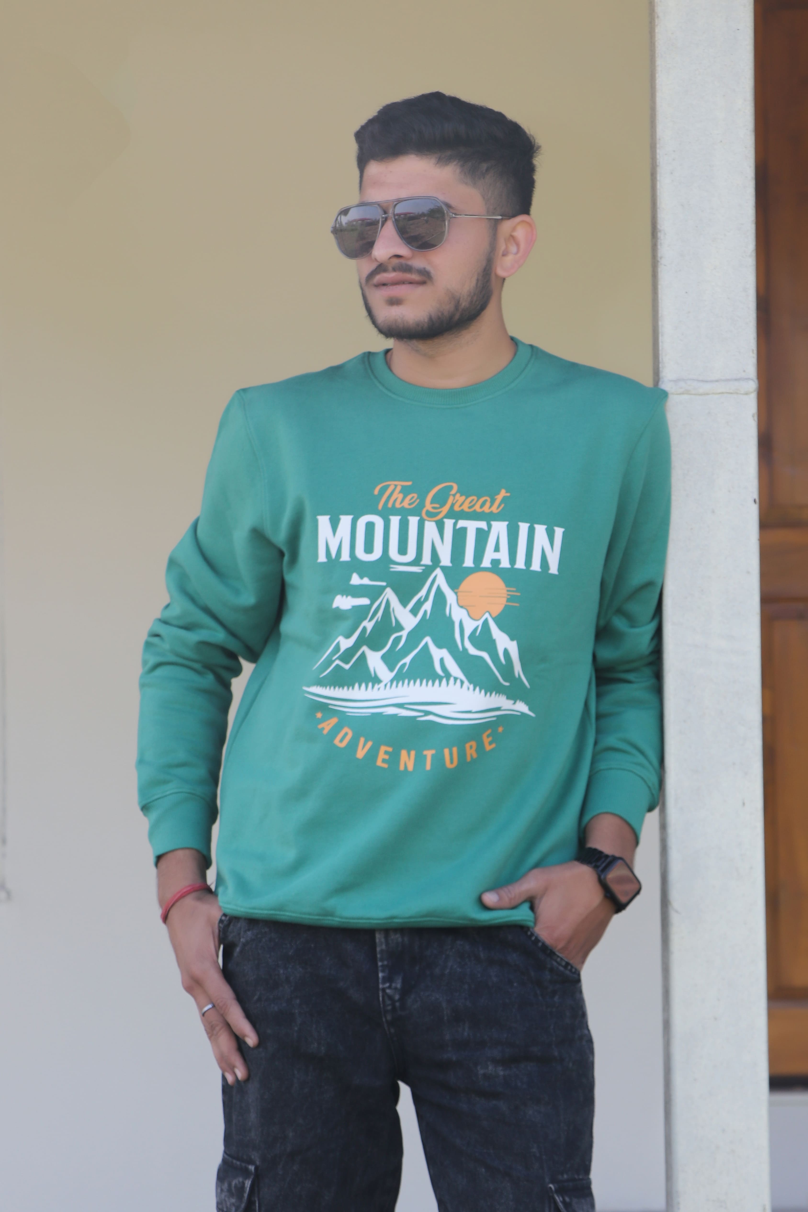 MESSIER57 BOTTLE GREEN SWEAT SHIRT