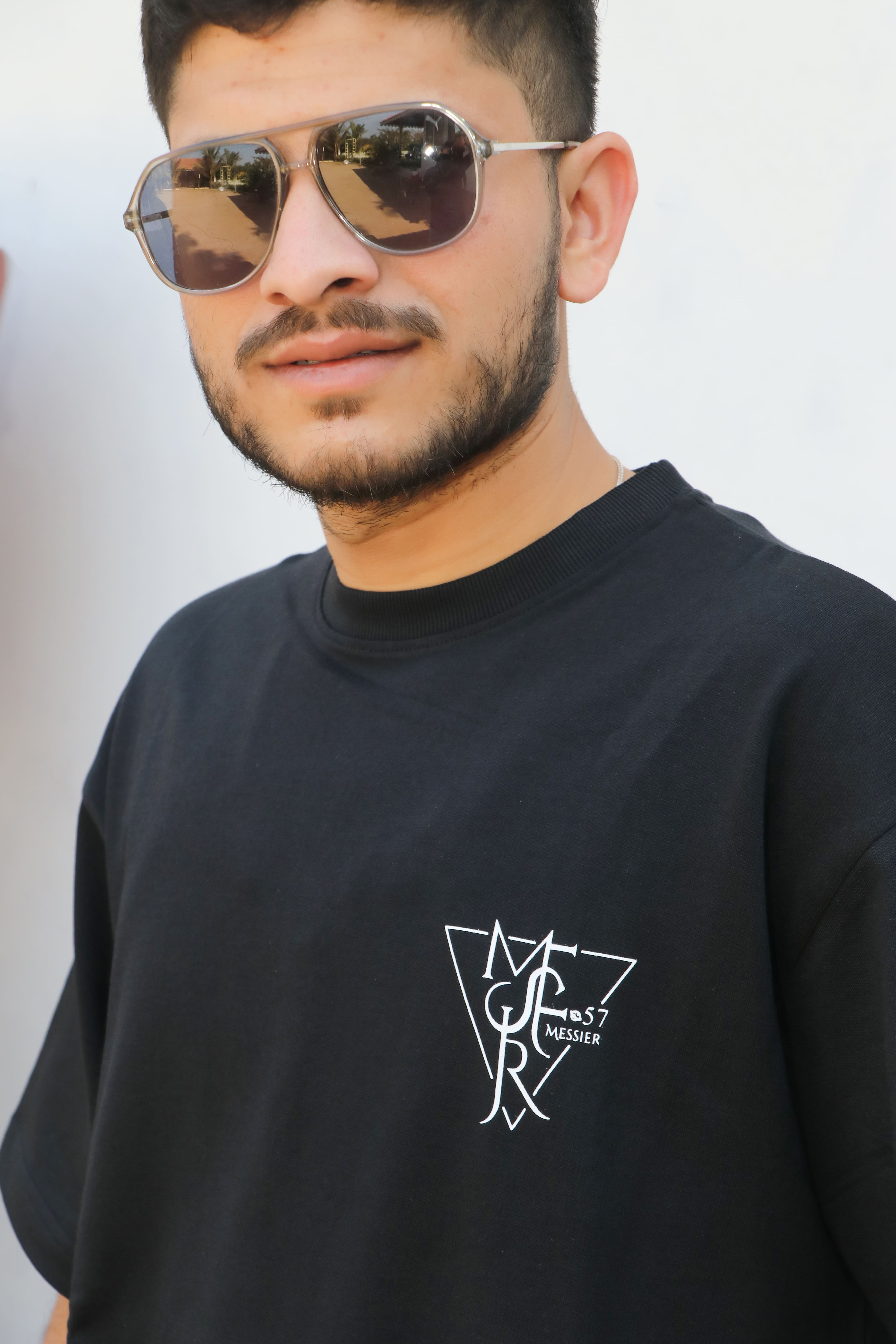 MESSIER57 BLACK OVERSIZE TEE