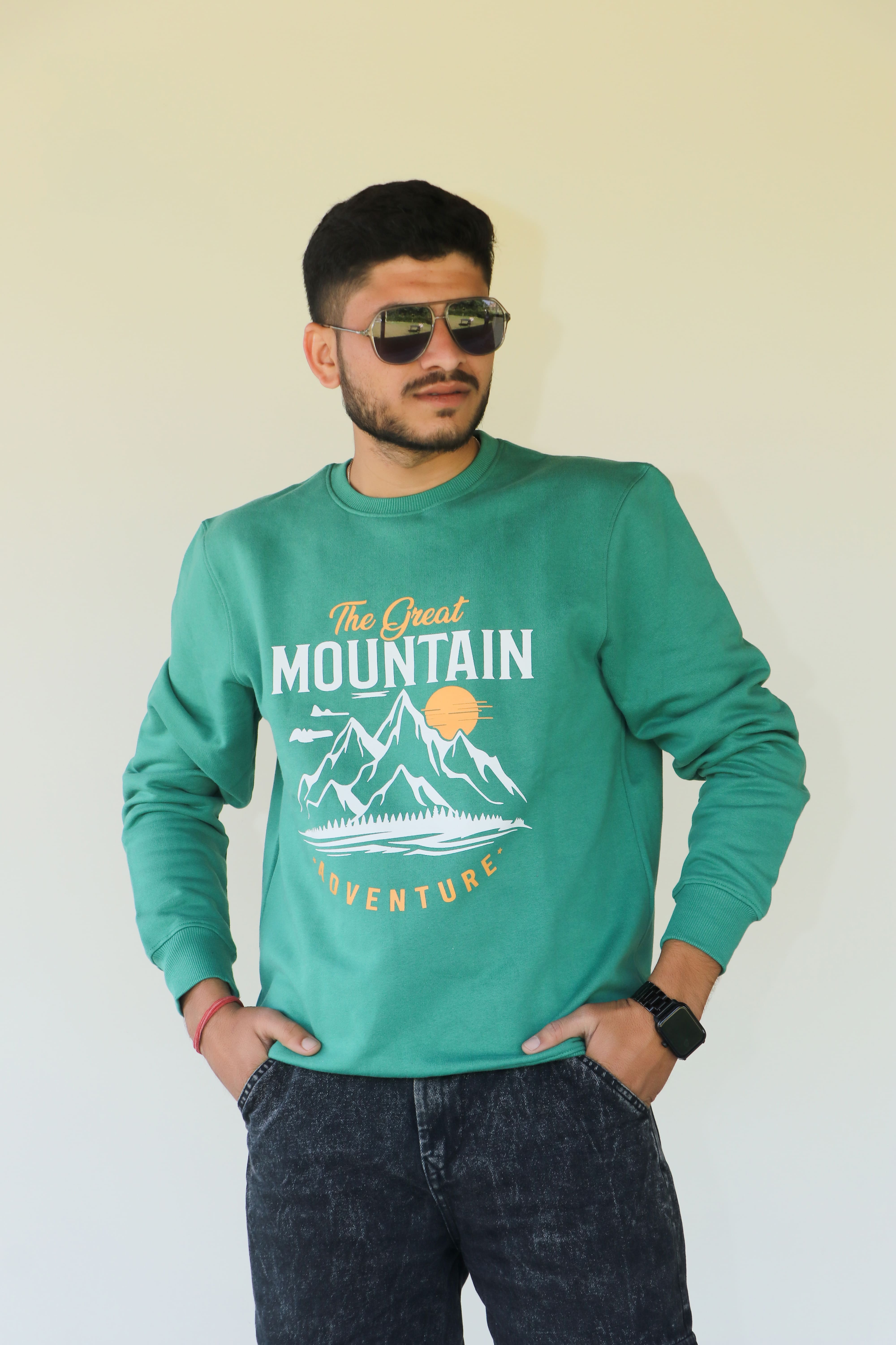 MESSIER57 BOTTLE GREEN SWEAT SHIRT